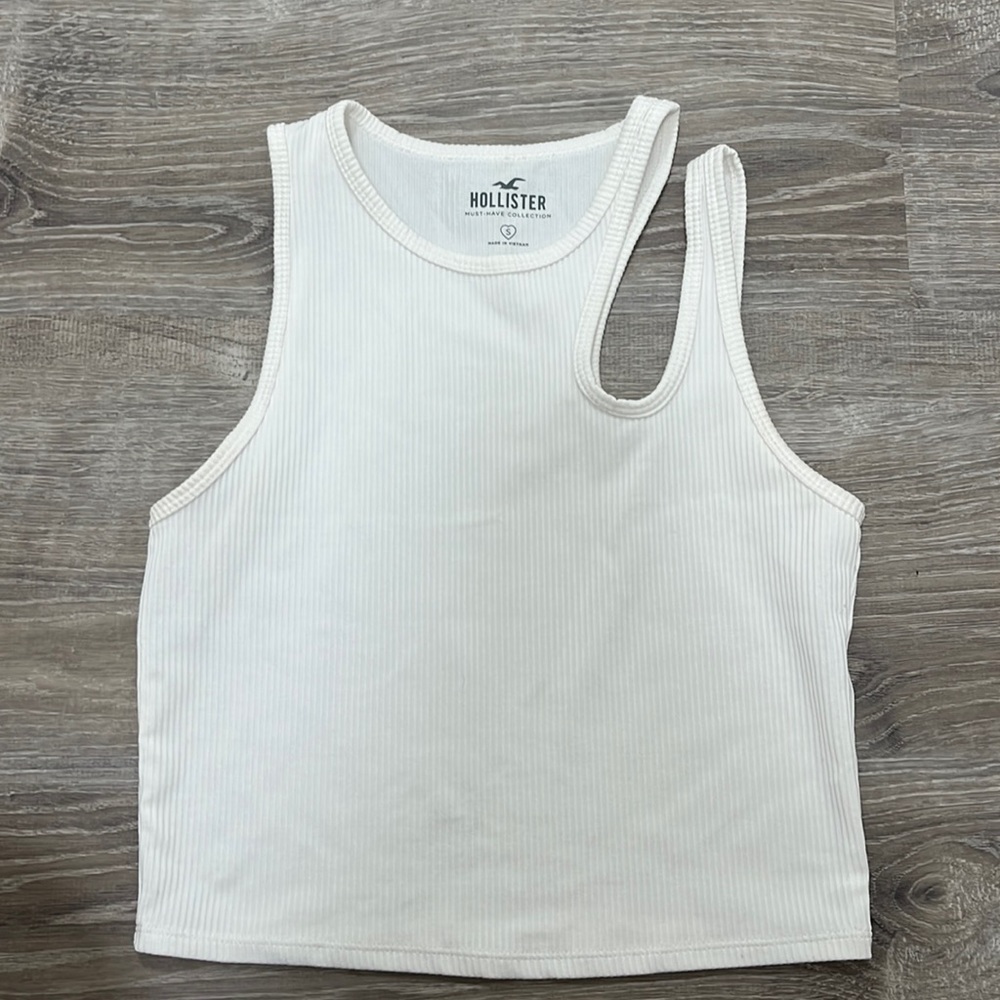 white hollister tank top